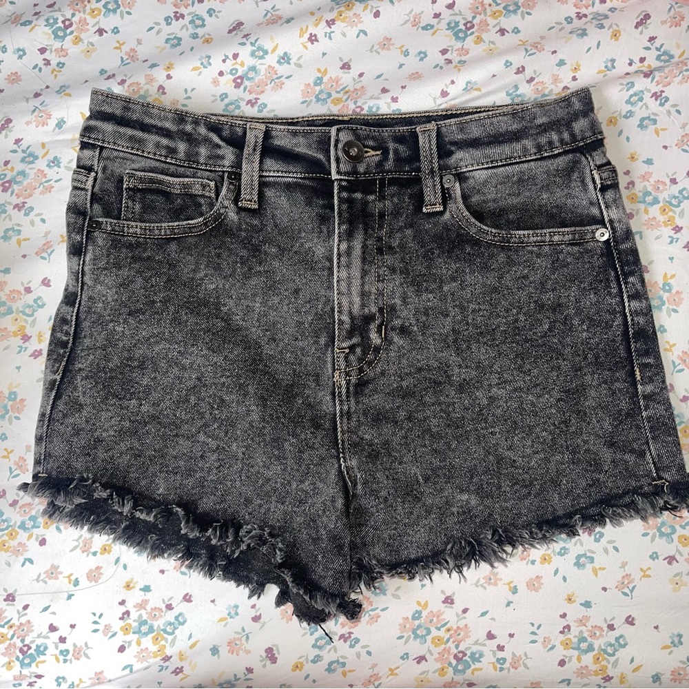 Women's Black Denim Shorts